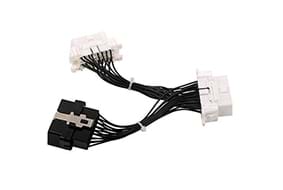 Obd2 16pin Male to Dual Female Extension Y cable